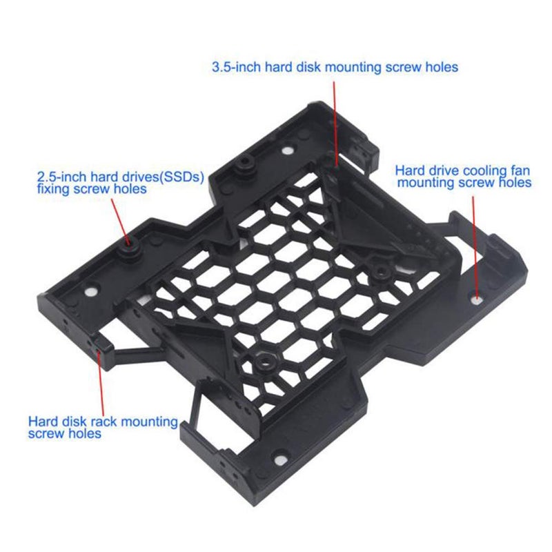 PASOW 2.5'' or 3.5'' to 5.25'' SSD HDD Mounting Bracket Internal Hard Disk Drive Bays Holder Adapter for PC - Image 5